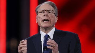 ORLANDO, FLORIDA - FEBRUARY 28: Wayne LaPierre, National Rifle Association, addresses the Conservative Political Action Conference held in the Hyatt Regency on February 28, 2021 in Orlando, Florida. Begun in 1974, CPAC brings together conservative organizations, activists, and world leaders to discuss issues important to them.