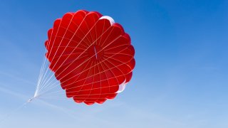 A red parachute