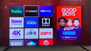 The YouTube TV channel is seen on the Roku platform