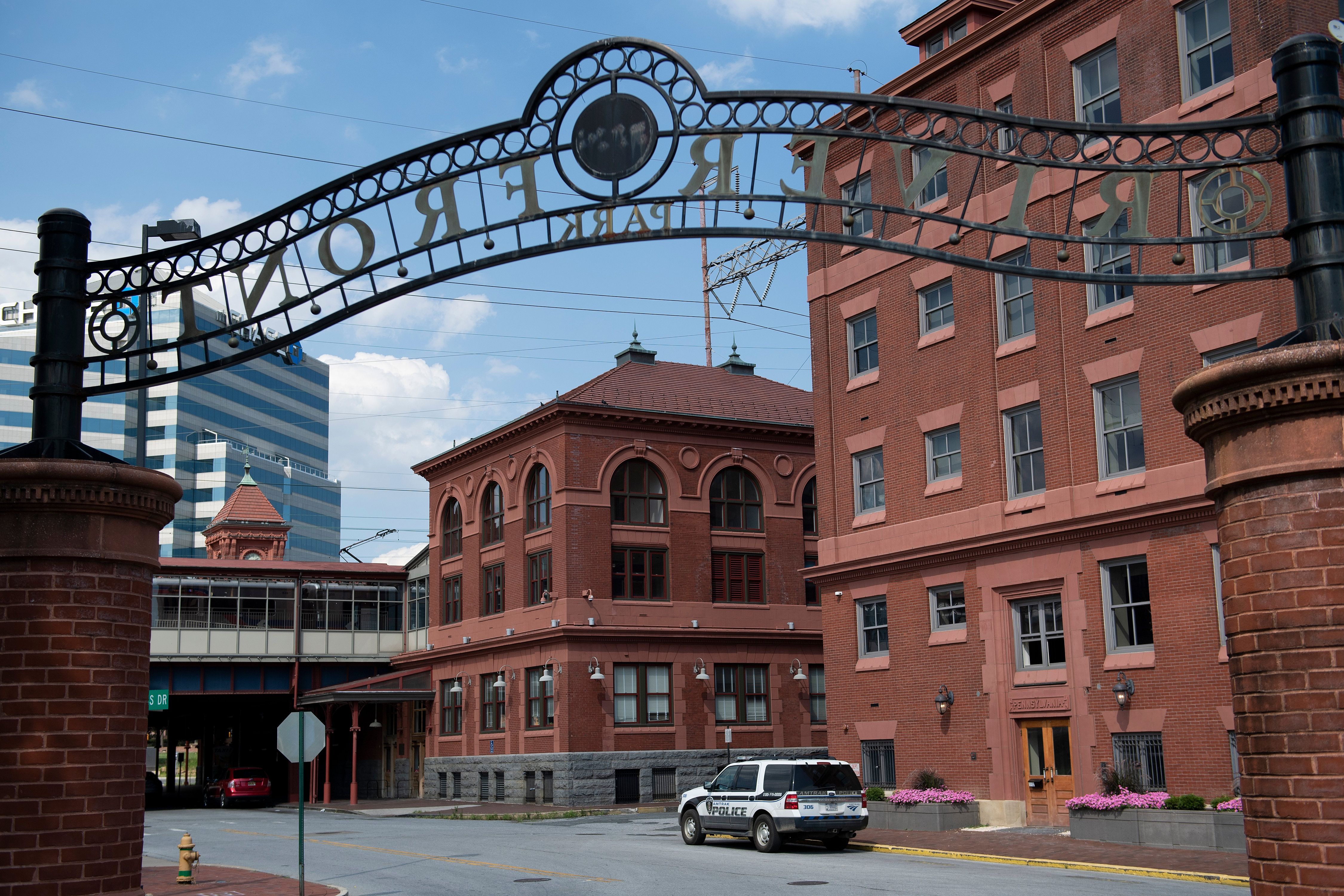 A view of Amtrak's Joseph R. Biden, Jr., Railroad Station, an Amtrak train station in Wilmington, Delaware. (Photo by BRENDAN SMIALOWSKI/AFP via Getty Images)