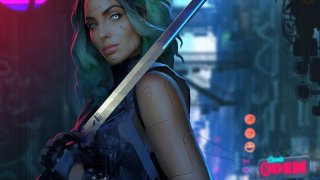 Marguerite deCourcelle’s in-game Neon District character that she sold as an NFT.