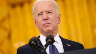 President Joe Biden pauses while speaking in the East Room of the White House in Washington, D.C., U.S., on Monday, May 10, 2021.