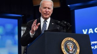 US President Joe Biden delivers remarks on Covid-19 response and the vaccination program, from the South Court Auditorium of the White House, Washington, DC on May 12, 2021.