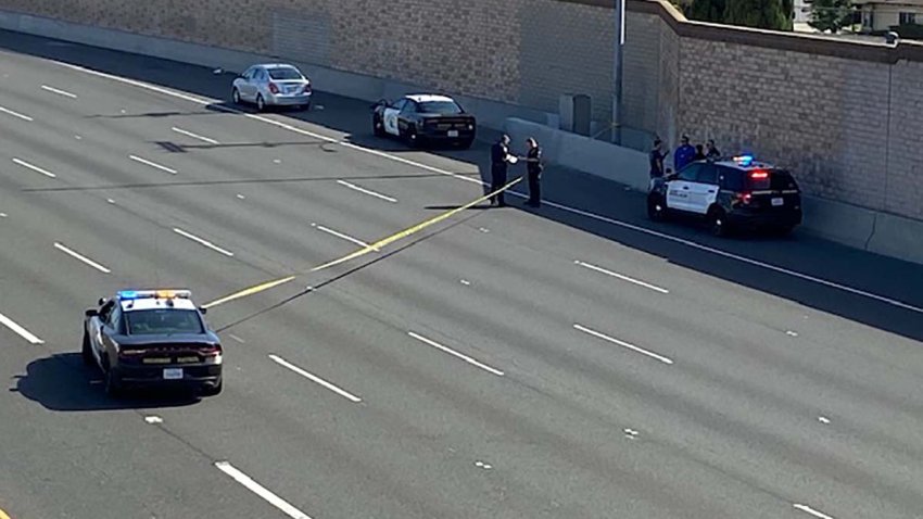 Part of the 55 Freeway was closed.