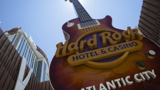Guitar sign outside the Hard Rock Hotel and Casino in Atlantic City