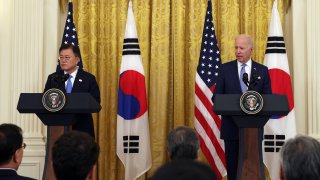 President Biden Holds Press Conference With S. Korean President Moon