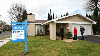 A home on Casaba Ave. in Canoga Park that Invitation Homes recently bought, fixed up and turned into a rental property.