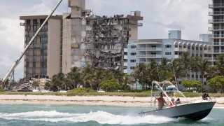 2-story Champlain Towers South condo building in Surfside, Florida