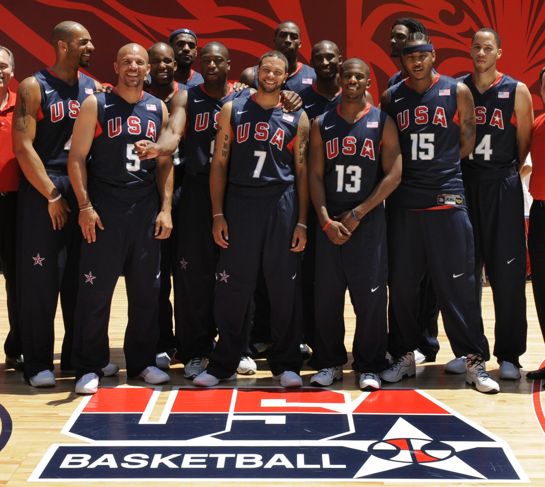 2008 USA Olympic Basketball Team Practice Worn Jerseys Lot of 12,, Lot  #20034