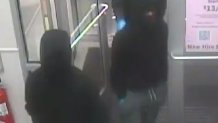 Surveillance photo of all three suspects in an armed robbery at an Abington Wawa.