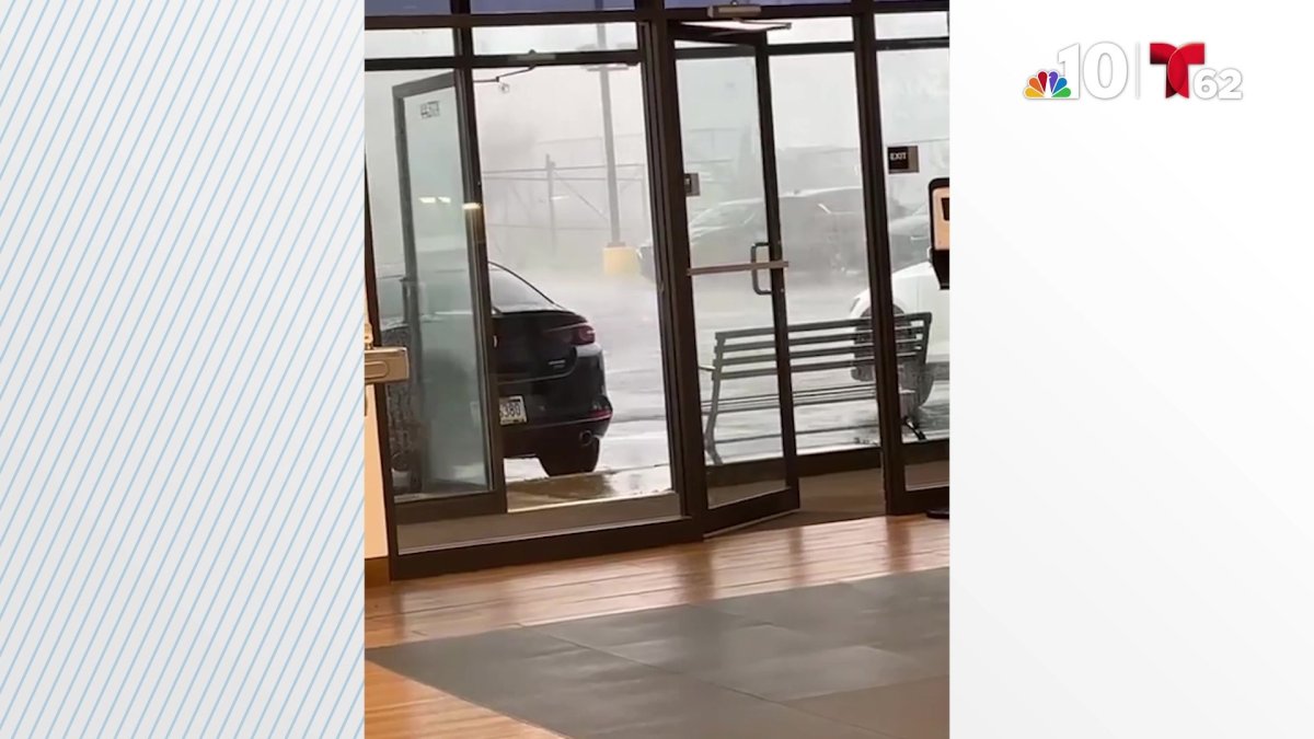 Watch Harrowing Moments Inside Bensalem Car Dealership as Tornado