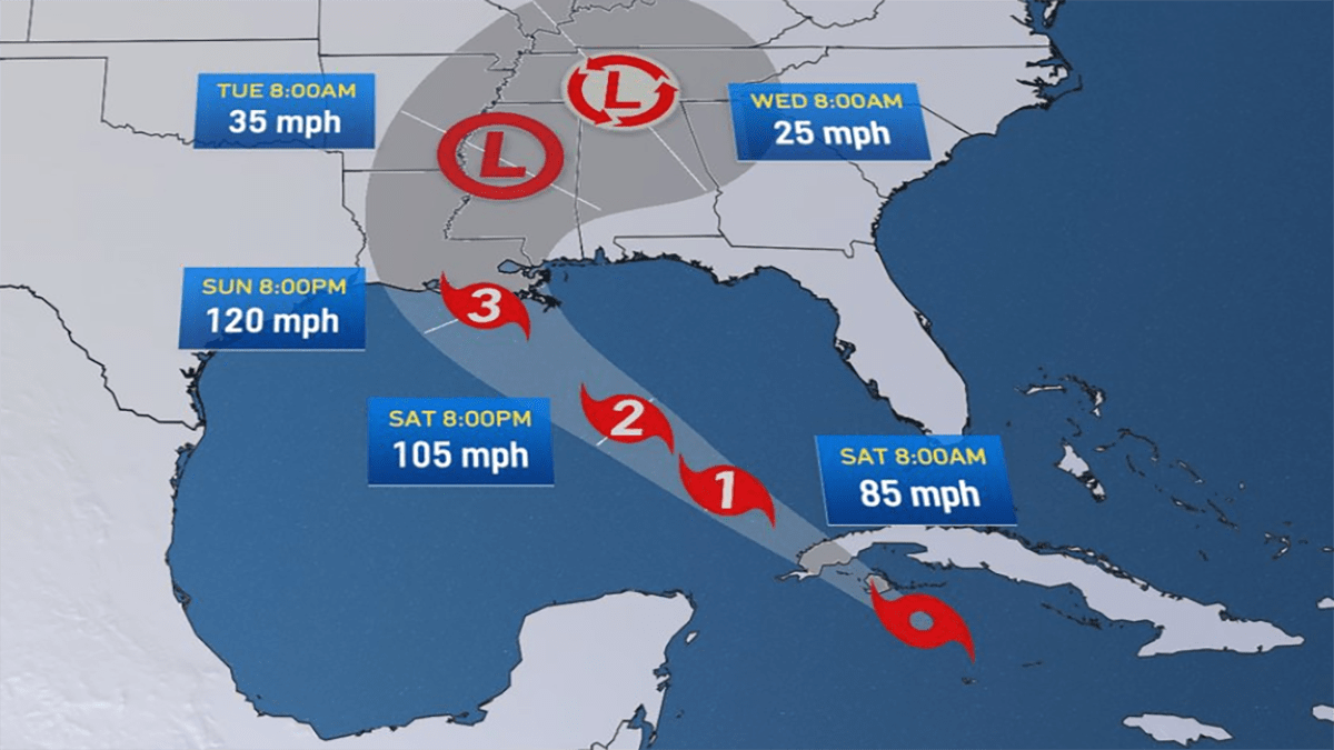 Ida Aims to Hit New Orleans on Hurricane Katrina Anniversary – NBC10 ...