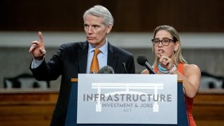 Sen. Rob Portman Sen. Kyrsten Sinema news conference