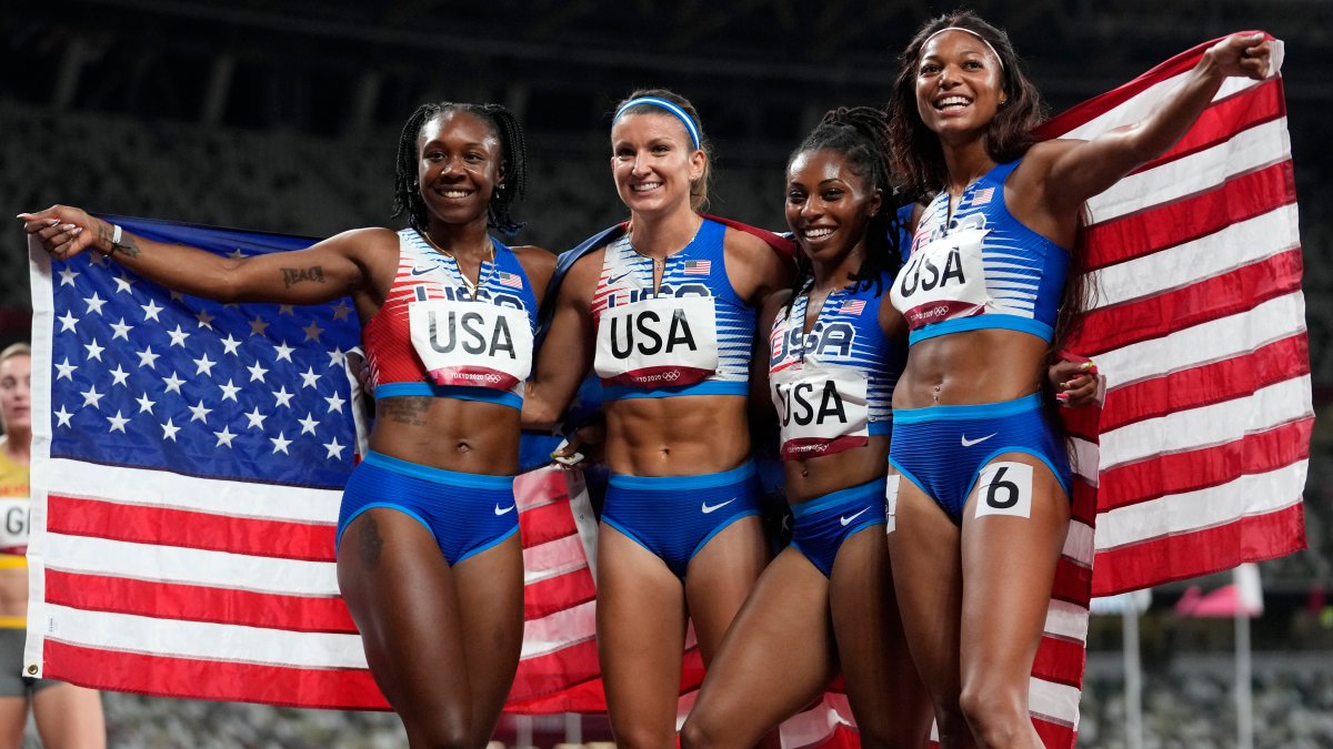 U.S. Women Clinch Silver in 4x100m Relay Race NBC10 Philadelphia