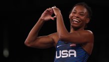 Jacarra Gwenisha Winchester of Team United States celebrates