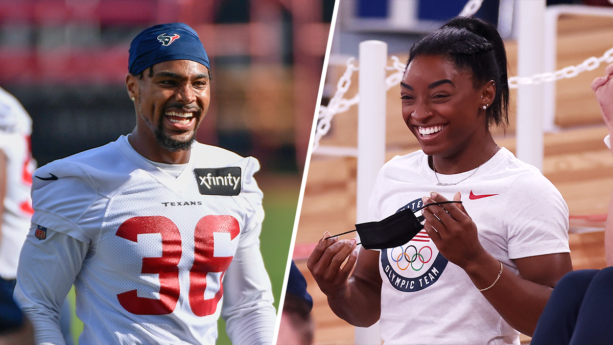 Simone Biles Visits Boyfriend Jonathan Owens at Houston Texans Training  Camp – NBC10 Philadelphia