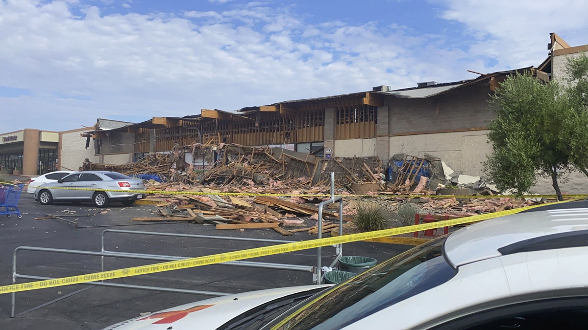 Las Vegas Grocery Storefront Collapses Into Rubble NBC10 Philadelphia