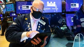 Traders on the floor of the New York Stock Exchange