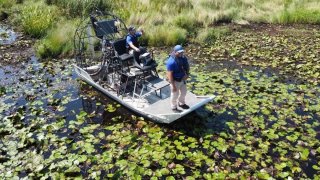 Louisiana Wildlife and Fisheries agents Phillip McClurke and Eric Dumas