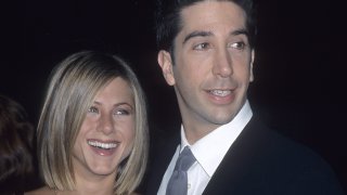 Actress Jennifer Aniston and actor David Schwimmer friends