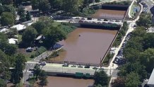 Water flooded onto Philadelphia's Vine Street Expressway