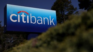 A Citibank sign in front of one of the company’s offices in California.