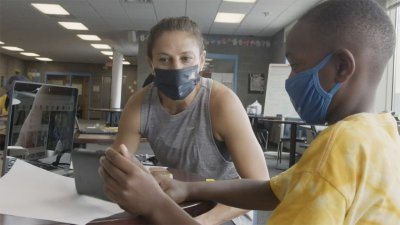 Carli Lloyd Visits Camden Boys and Girls Club