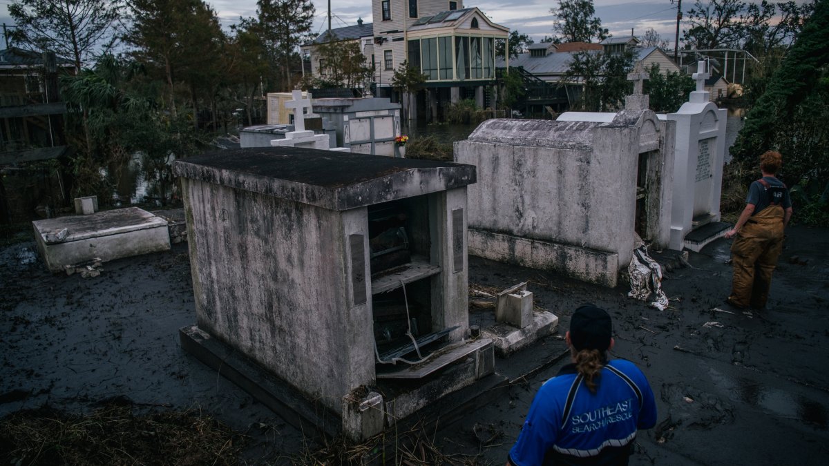 Hurricane Ida in Louisiana: Caskets, Vaults Still Displaced – NBC10 Philadelphia - Vimarsana News