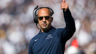 James Franklin gives a thumbs up
