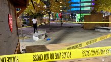 A man was shot numerous times in Love Park, Philadelphia, Tuesday, Nov. 9, 2021.