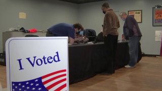 Voters at New Jersey polling place on Nov. 2, 2021