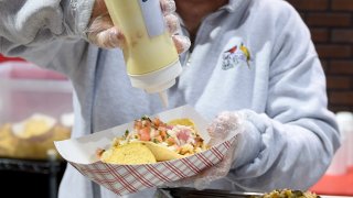 Food being served at Pennsylvania Farm Show in 2016