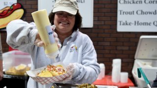 Food being served at Pennsylvania Farm Show in 2016