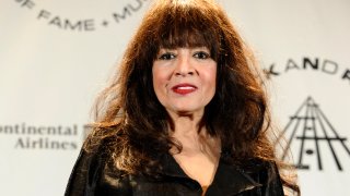 Ronnie Spector appears in the press room after performing at the Rock and Roll Hall of Fame induction ceremony on March 15, 2010, in New York. Spector, the cat-eyed, bee-hived rock 'n' roll siren who sang such 1960s hits as "Be My Baby," "Baby I Love You" and "Walking in the Rain" as the leader of the girl group the Ronettes, has died. She was 78.