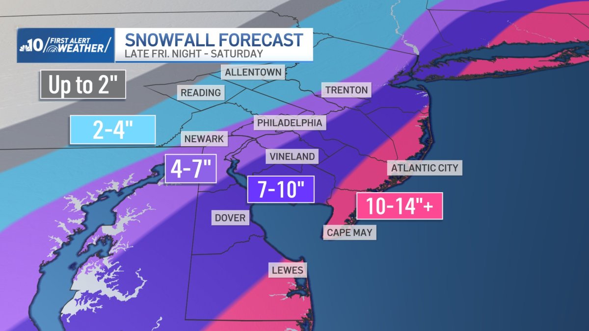 Nor'easter to Bring Saturday Snow: Timing, Where Up to 14 Inches Could Fall – NBC10 Philadelphia - Vimarsana News