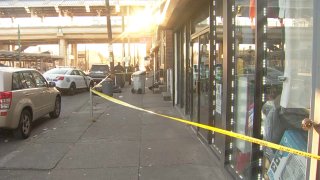 Police tape on Philadelphia street