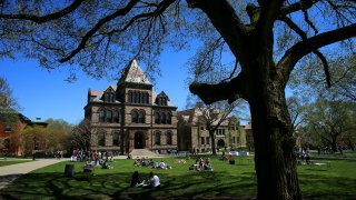 PROVIDENCE, RI - APRIL 25: Sayles Hall on the campus of Brown University in Providence, RI is pictured on April 25, 2019.