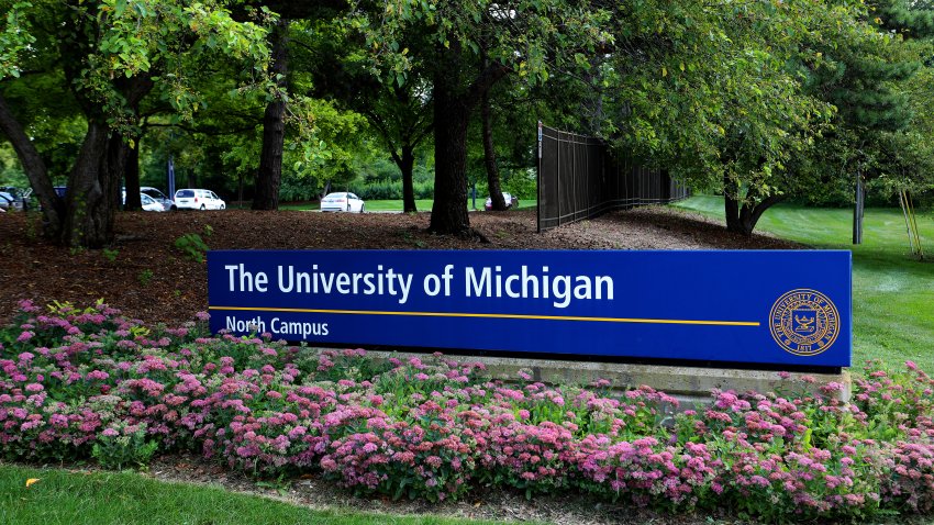 ANN ARBOR, MI –  JULY 30:  The University Of Michigan North Campus signage at the University Of Michigan in Ann Arbor, Michigan on July 30, 2019.  (Photo By Raymond Boyd/Getty Images)
