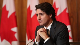 Prime Minister Justin Trudeau Holds News Conference On Covid-19