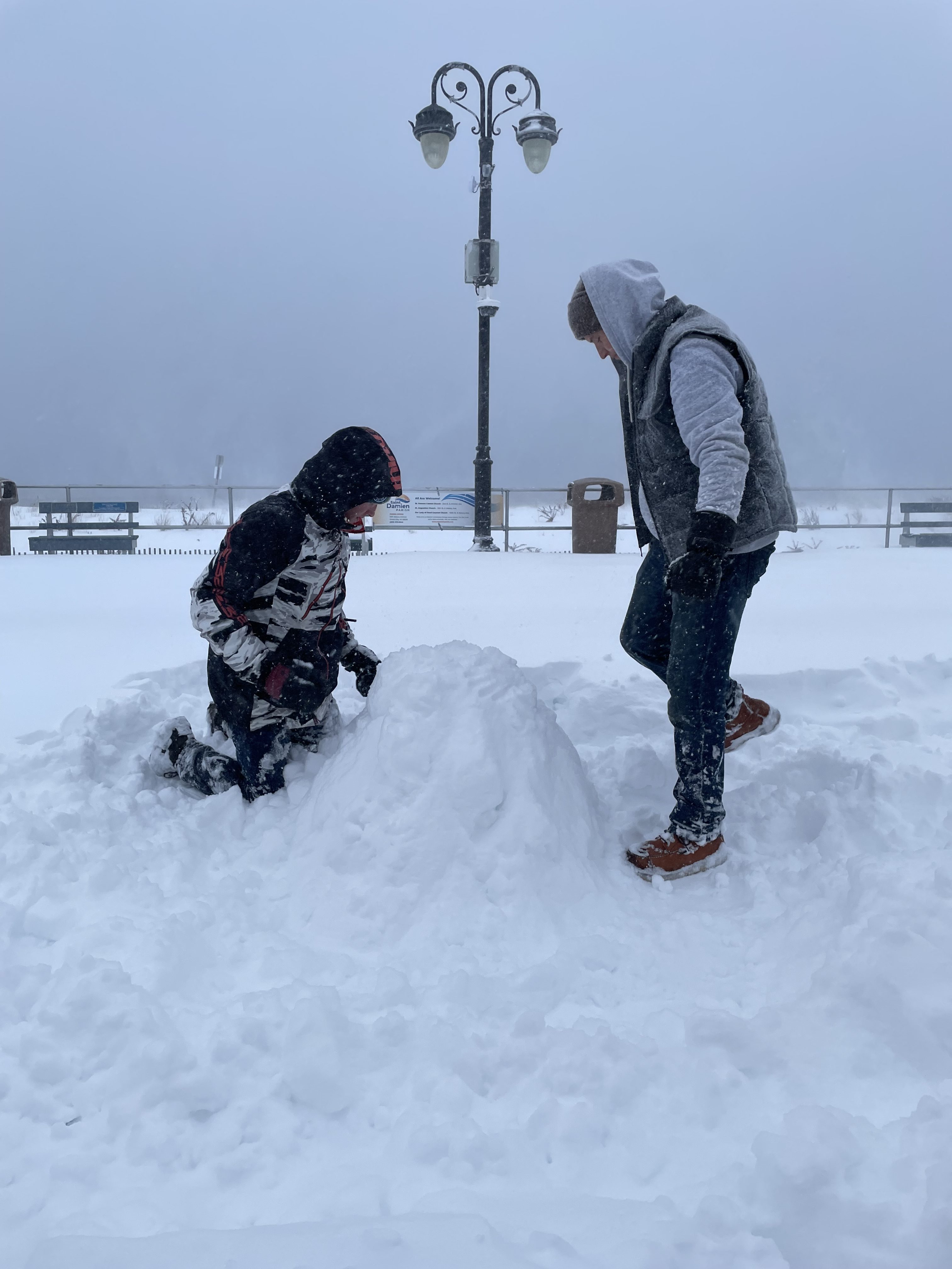 Snow in Ocean County, New Jersey.