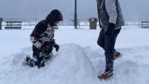Snow in Ocean County, New Jersey.