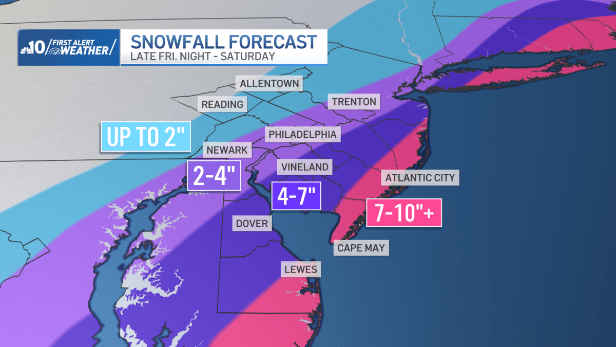 Nor'easter Expected to Bring Snow to NJ, Philadelphia Region Saturday – NBC10 Philadelphia - Vimarsana News