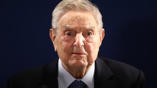 George Soros, billionaire founder of Soros Fund Management LLC, at the World Economic Forum in Davos, Switzerland, on Jan. 23, 2020.