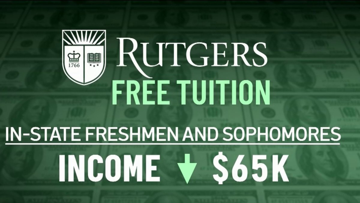 NJ’s Rutgers Offers Free Tuition to Some inState Students NBC10