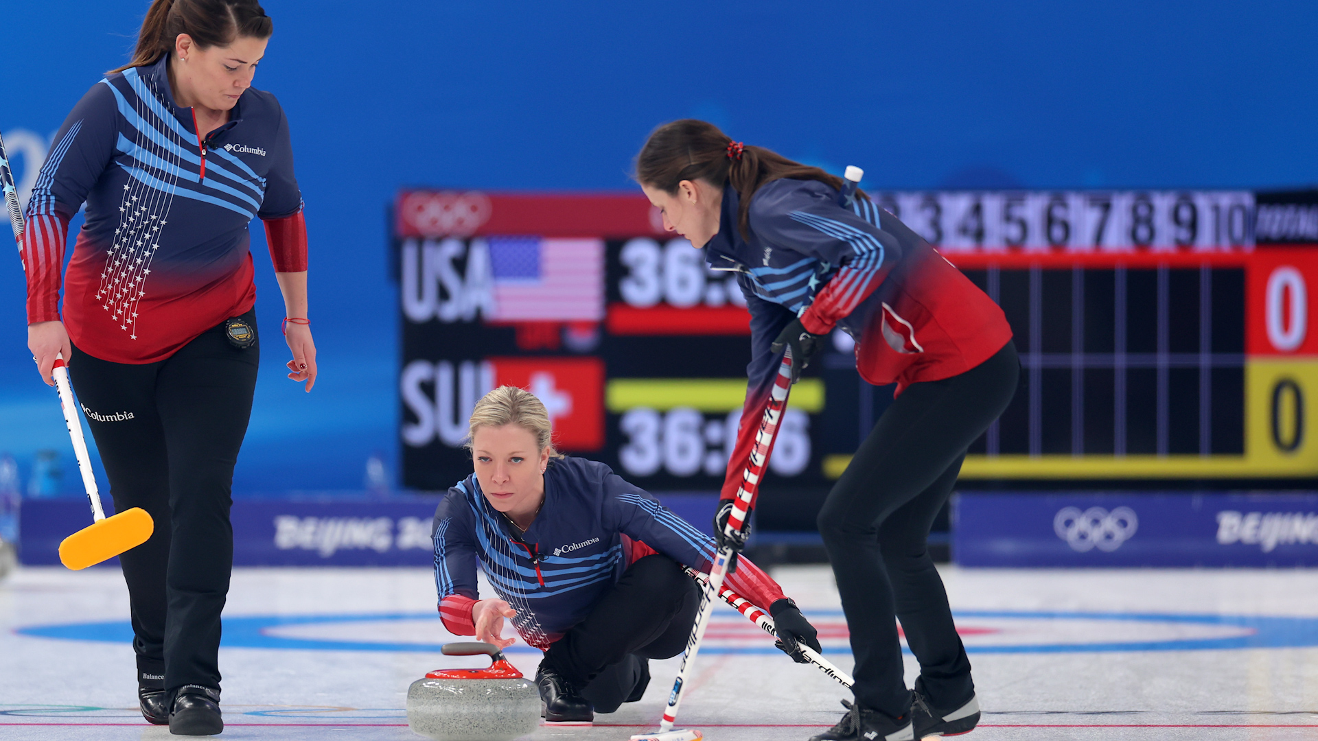 USA Womens Curling Loses to Switzerland 9-6 in Round-Robin Match