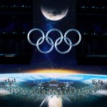 A large Olympic logo and snowflake is erected during the Opening Ceremony of the Beijing 2022 Winter Olympics at the Beijing National Stadium on Feb. 4, 2022, in Beijing, China.
