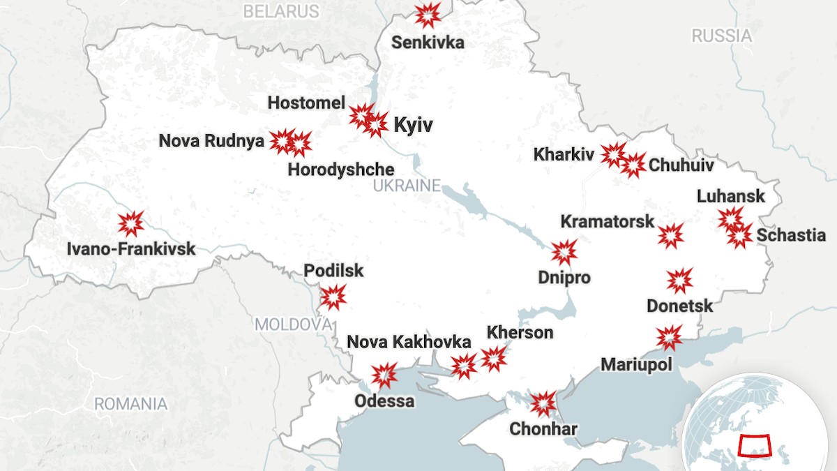 MAP: Tracking Reports of Attacks in Ukraine After Russia Invasion – NBC10 Philadelphia - Vimarsana News