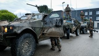 TAPA, ESTONIA – French soldiers in Tapa military base.