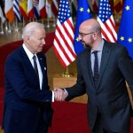 Charles Michel (left), president of the European Council, and U.S. President Joe Biden