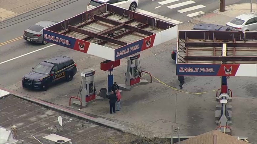 Chester police at an Eagle gas station